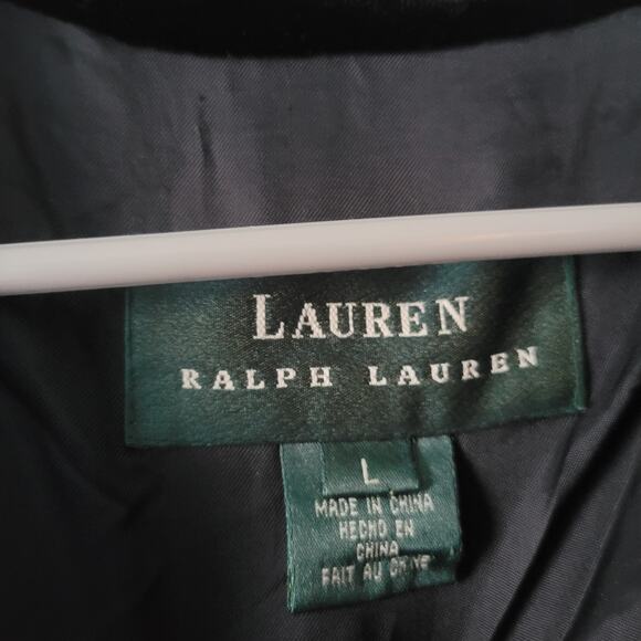 Lauren Ralph Lauren Silk  Velvet Puffer Jacket with faux fur around hood - Picture 6 of 11